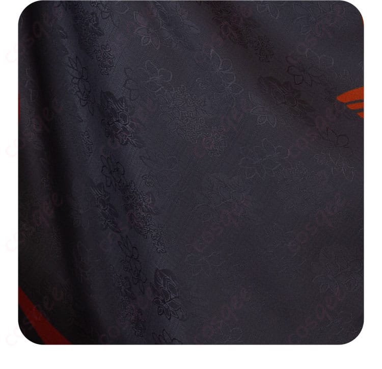 瞬祭礼衣装 服装の花柄模様と刺繍の詳細