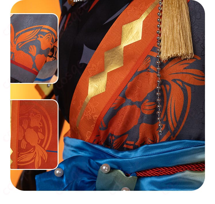 瞬祭礼衣装 衣襟のデザインと装飾の細部