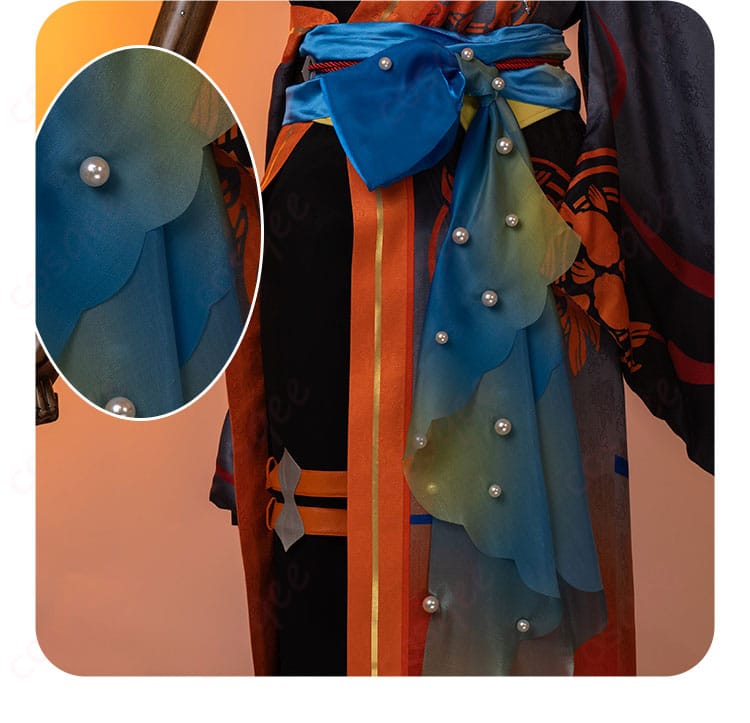 瞬祭礼衣装 腰封のデザインと細部、スタイルに華やかさを加える