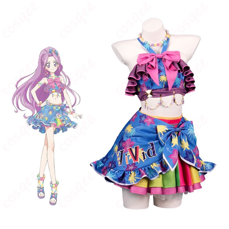 アイカツオンパレード! 神崎美月 コスプレ衣装とキャラクターの一体感が感じられるショット。高忠実度の再現で、アイドル衣装の魅力を存分に表現。