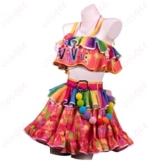 アイカツ！ 夏樹みくる コスプレ衣装 ビビッドカラーで映えるステージ映えセット - 2枚目の画像（サムネイル）