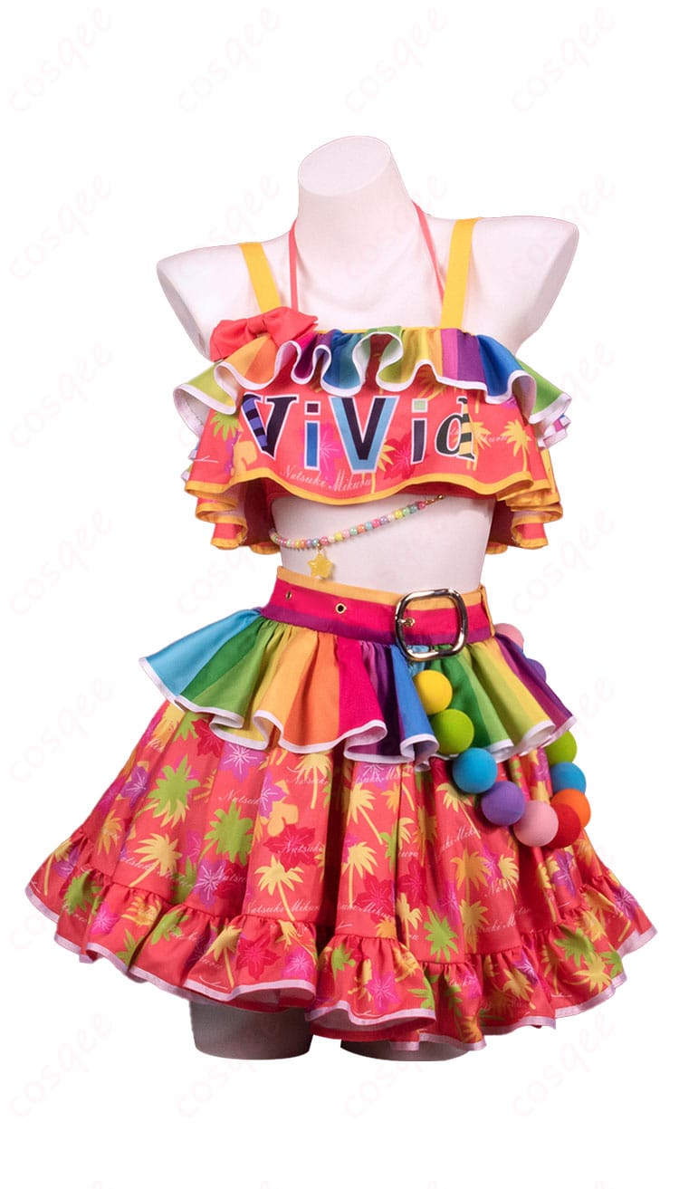 アイカツオンパレード! 夏樹みくる コスプレ衣装 正面ビュー、細部まで忠実に再現されたデザイン