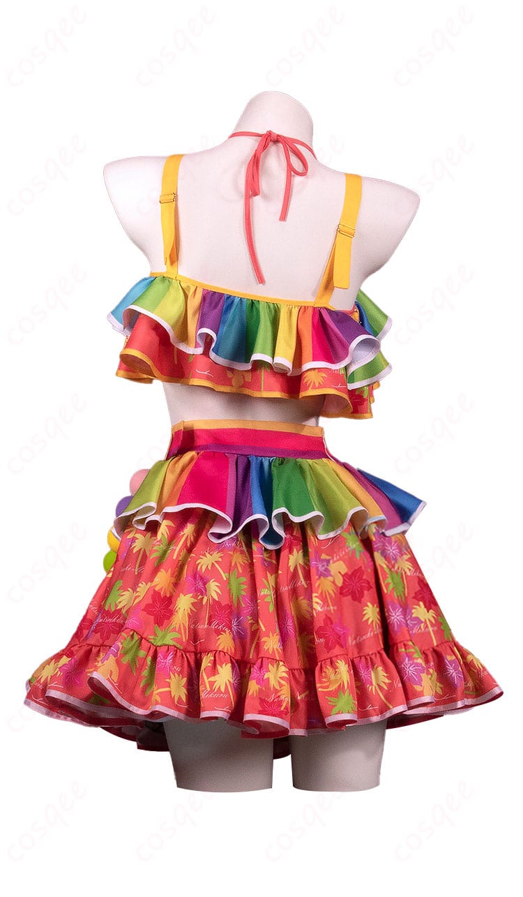 アイカツオンパレード! 夏樹みくる コスプレ衣装 背面ビュー、バックスタイルの美しいディテール