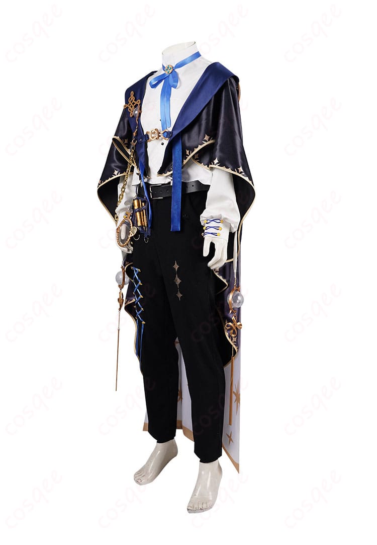 コスプレ衣装のサイドビュー。リアルなデザインと細部の仕上げが際立っています。