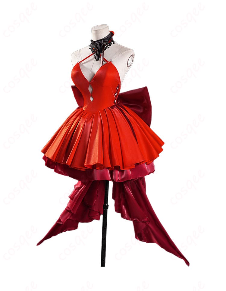 式波・アスカ・ラングレー WILLE版 コスプレ衣装の側面画像。ディテールが際立つ部分をクローズアップ。