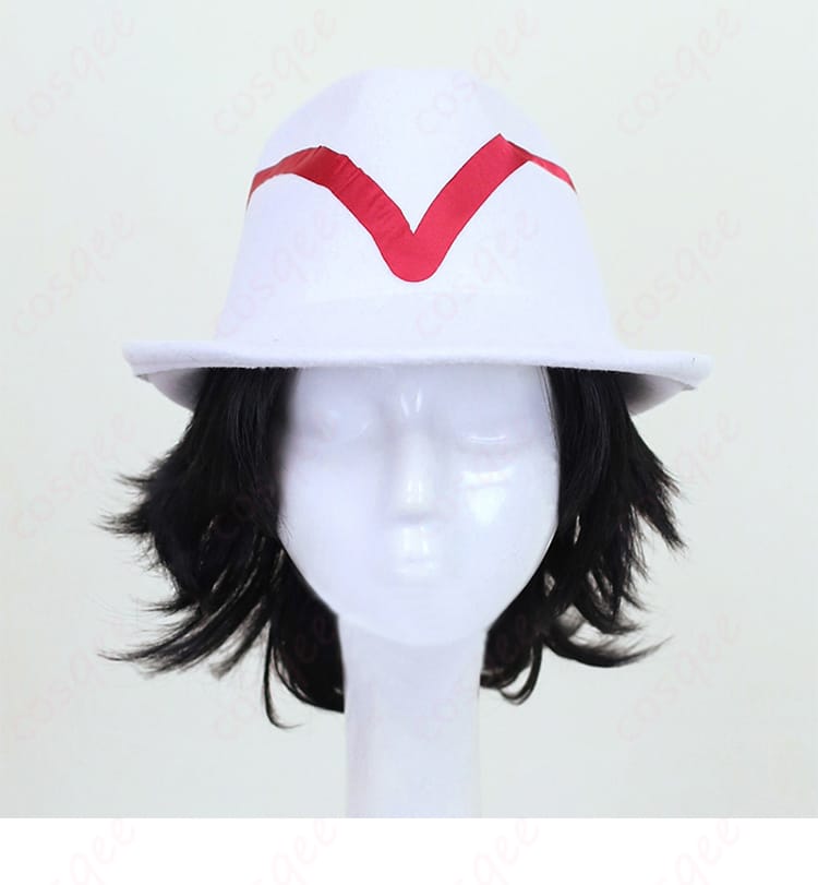 ポケモンレジェンズZ-A 主人公 コスプレ衣装の白い帽子の前面装飾。キャラクターにぴったりのスタイリッシュな仕上がり。