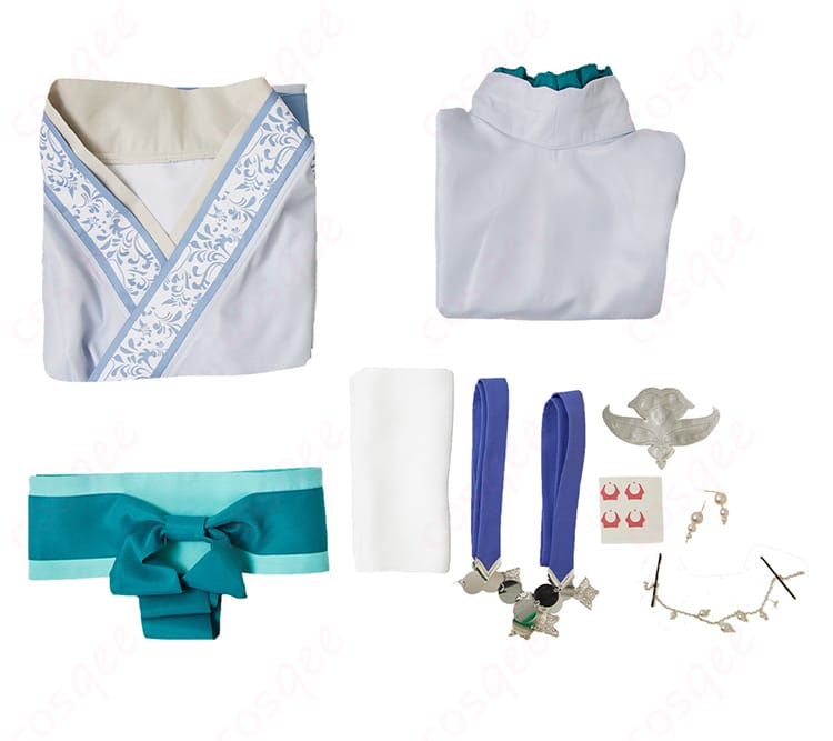 薬屋のひとりごと 壬氏(ジンシ) コスプレ衣装 月精のセット内容の展示。