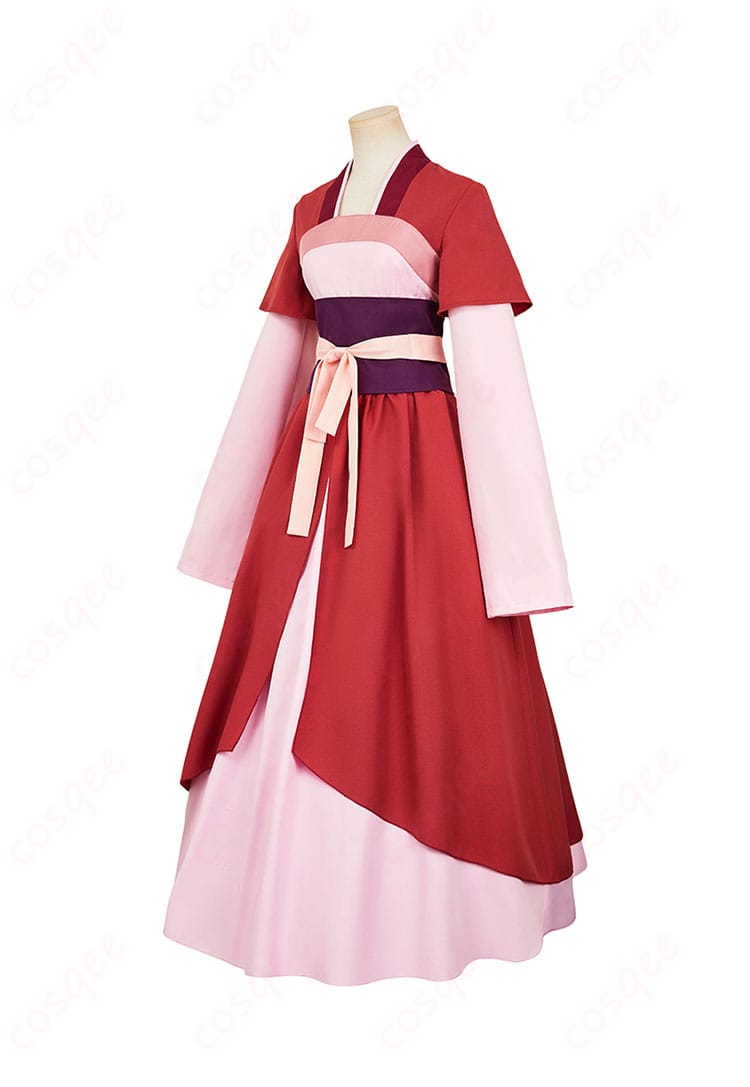 薬屋のひとりごと 猫猫(マオマオ)コスプレ衣装右側面。スカート、トップス、コルセットの美しいラインが際立つ。