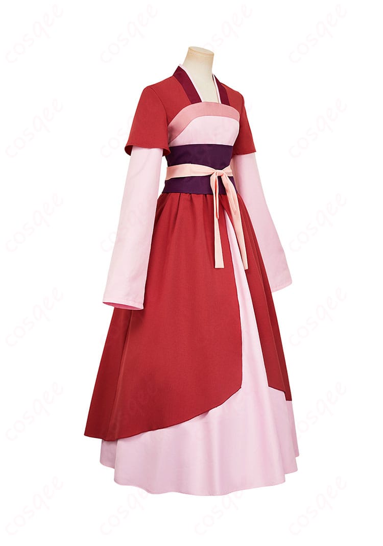 薬屋のひとりごと 猫猫(マオマオ)コスプレ衣装左側面。衣装全体のバランスと細部が魅力的。