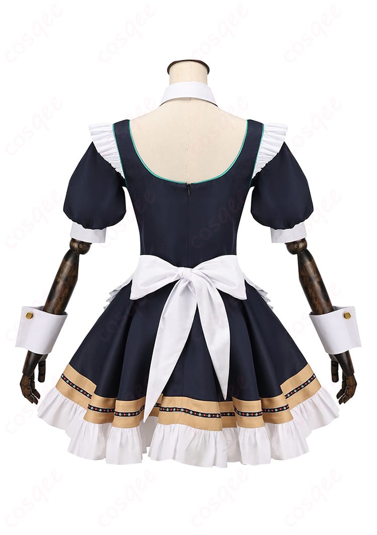 牛牧ジュリ コスプレ衣装 アルバイト 背面のデザインと細部まで再現されたディテール。