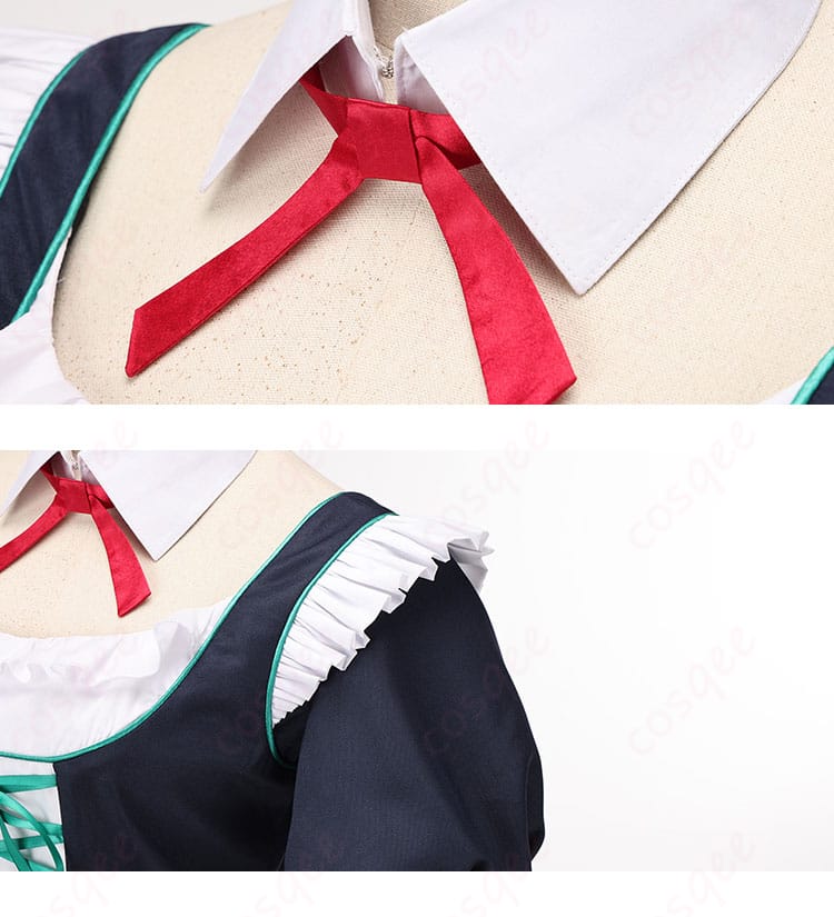 牛牧ジュリ コスプレ衣装 アルバイト 目を引く領結のディテール、リアルな再現。