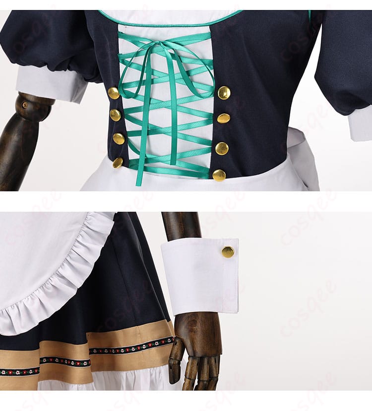 牛牧ジュリ コスプレ衣装 アルバイト 腰間の系紐と腕袖のディテール、キャラクターの特徴を忠実に表現。