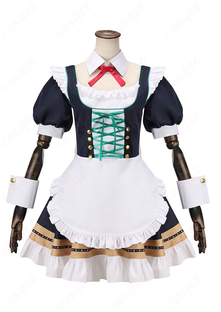 牛牧ジュリ コスプレ衣装 アルバイト 正面から見たスタイル、忠実に再現されたデザイン。