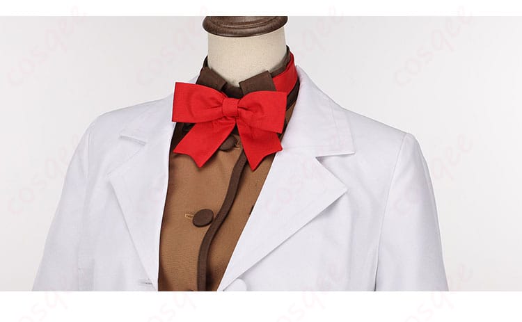 間桐桜 コスプレ衣装の蝶ネクタイ装飾の細部。精巧な刺繍とデザインが特徴です。