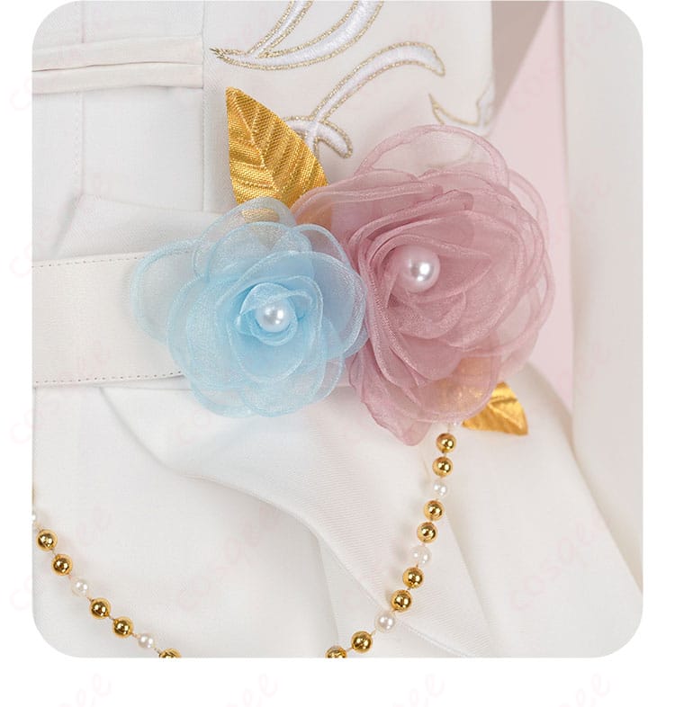 花のウエストアクセサリー装飾ディテール - 花飾りの腰装飾、繊細なデザイン