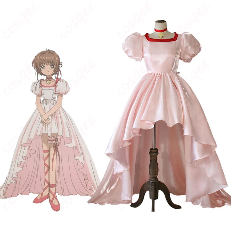 カードキャプターさくら 木之本桜 コスプレ衣装 とアニメキャラクターの再現写真。完璧な再現度をお楽しみください!