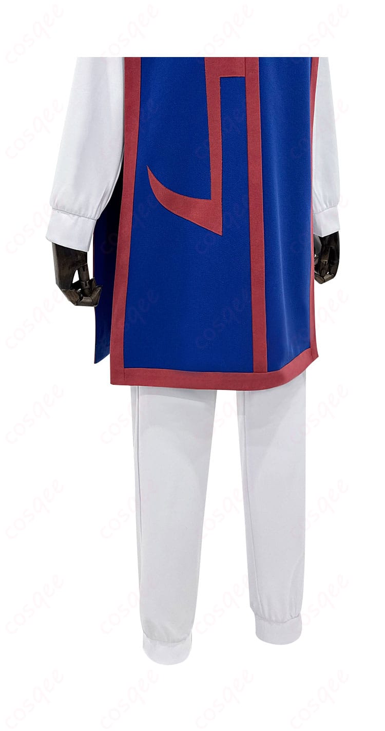 クラピカ コスプレ衣装の衣裾装飾詳細。美しい刺繍と細部まで再現されたデザイン。