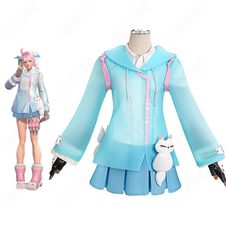 オーバーウォッチ 2 キリコ コスプレ衣装 正面とキャラクターとの組み合わせ画像