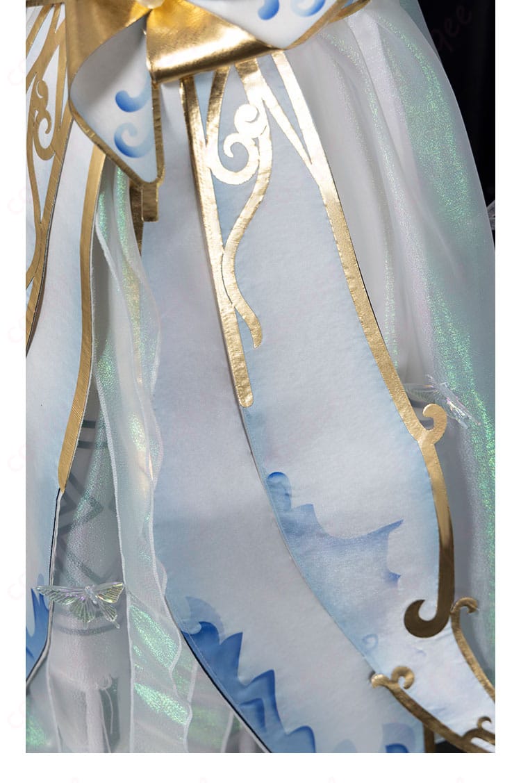 「アイデンティティV」気象学者コスプレ衣装の背面装飾、風を吹かせる精霊のような美しいディテール