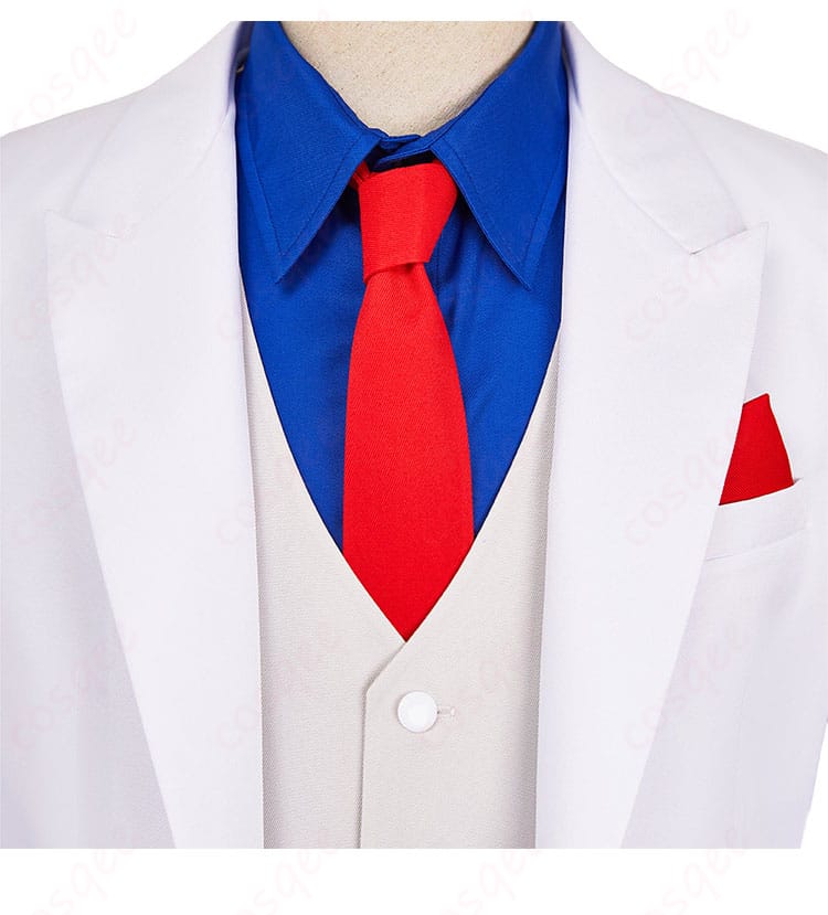 風祭京一郎 コスプレ衣装 服のネクタイ装飾細部 - 風祭京一郎の特徴的なネクタイのデザインが再現されたコスプレ衣装。