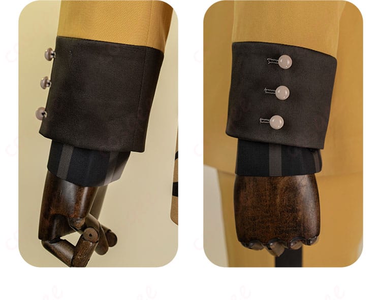 袖口の装飾ディテール。細かな装飾が特徴的で、コスプレ衣装の精緻さが際立つ部分。