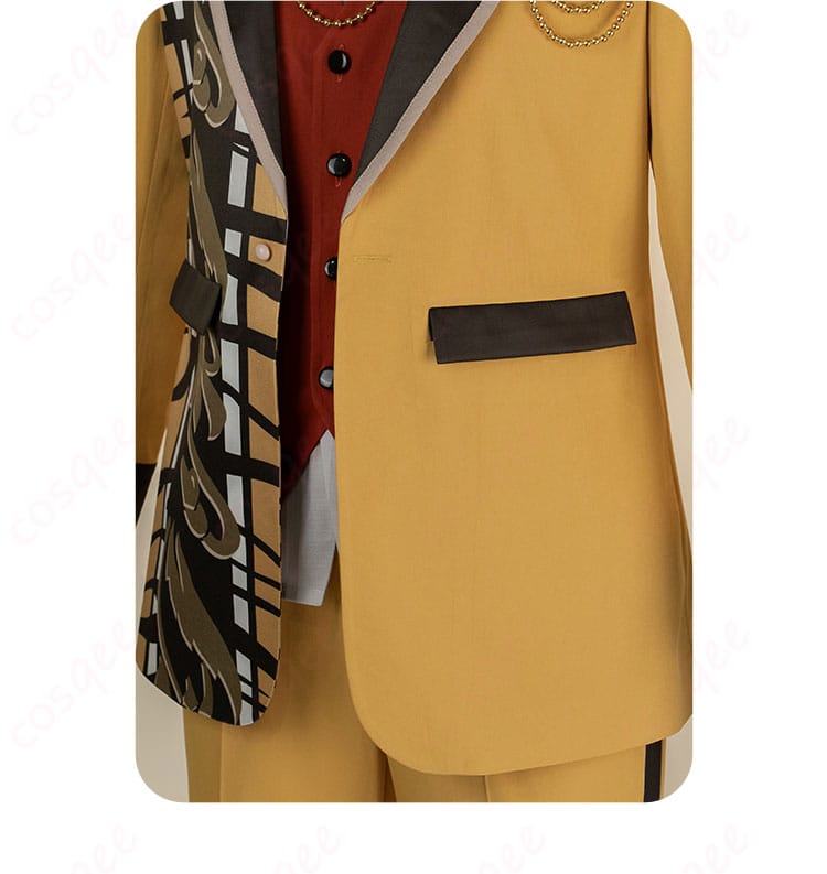 衣袋の装飾部分。小道具や装飾が細部にわたり美しくデザインされたコスプレ衣装。