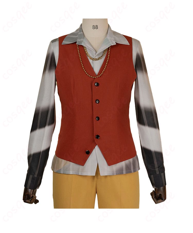 内搭服の正面のディテール。コスプレ衣装の一部として、内側まで忠実に再現されたディテール。