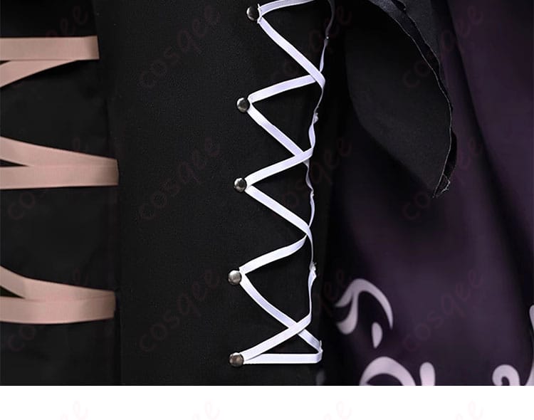 暁山瑞希コスプレ衣装のズボンの腿部装飾のディテール。ファッション性と実用性を兼ね備えています。