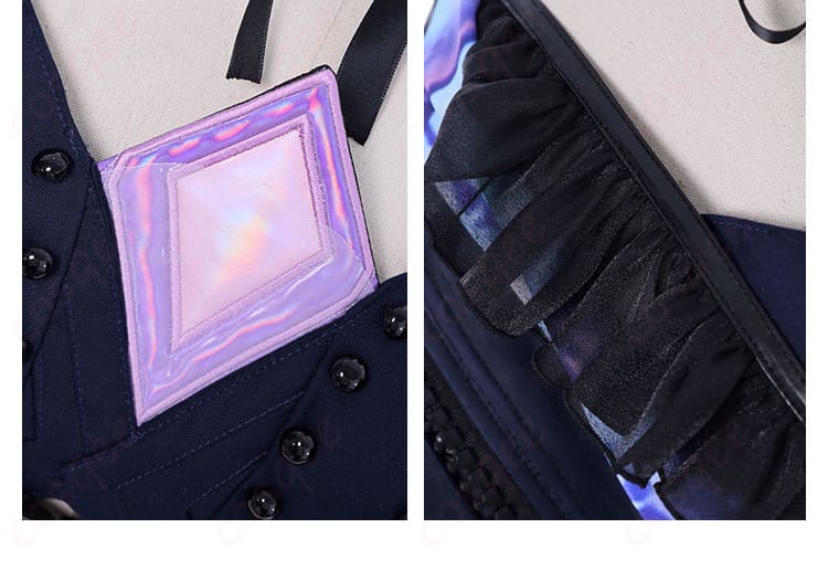 ホロライブ 古石ビジュー コスプレ衣装 衣領装飾詳細