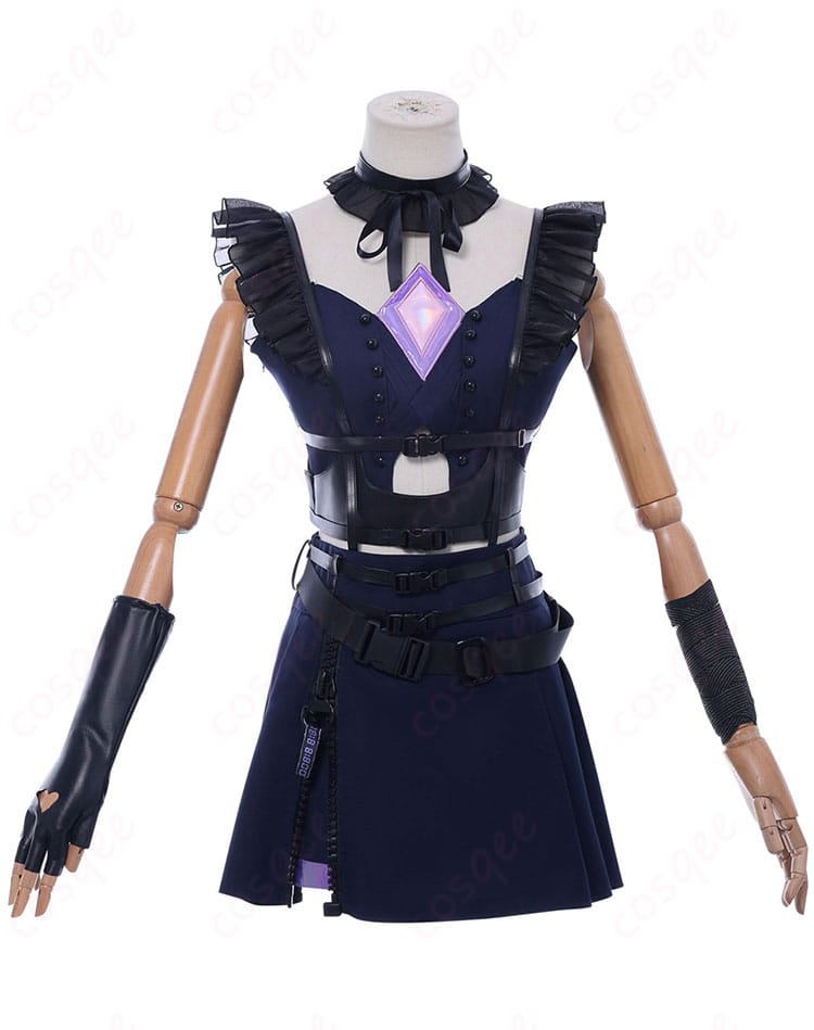 ホロライブ 古石ビジュー コスプレ衣装 前面装飾詳細