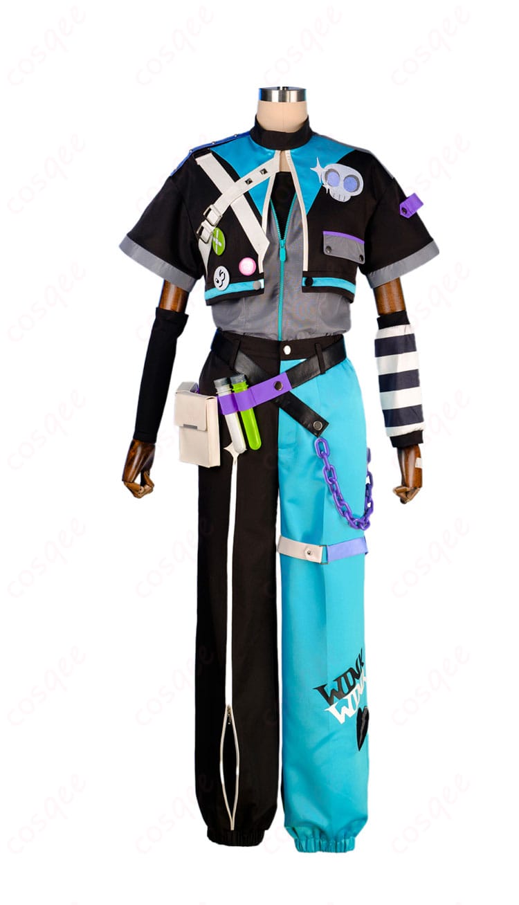 商品正面図。ウィンクキラー衣装の正面のディテール、キャラクターの忠実な再現。