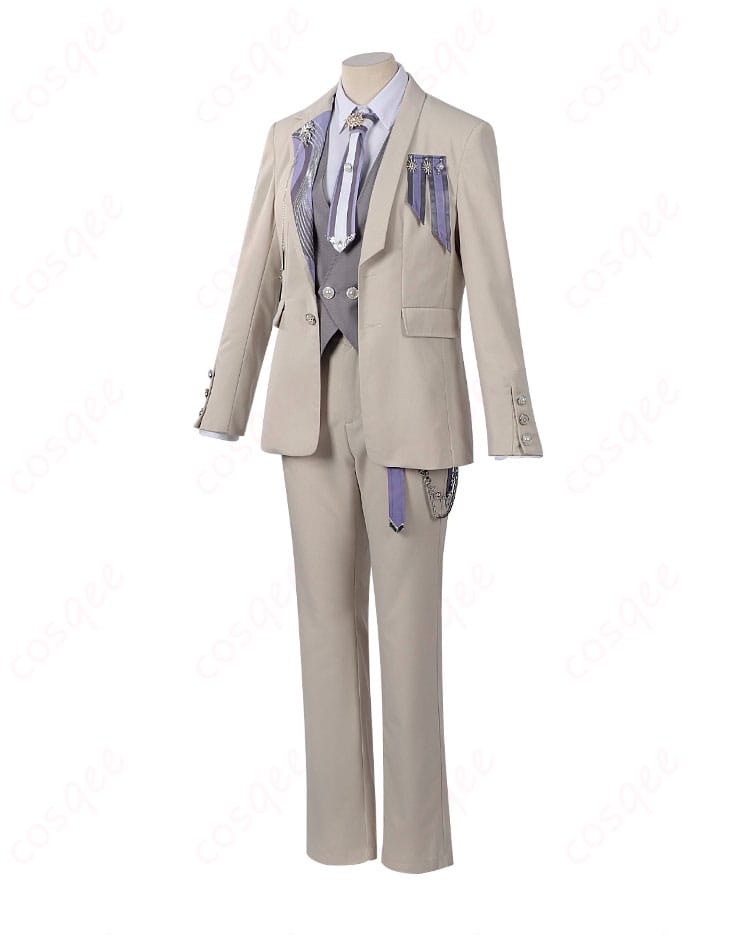 商品左側図。セイヤのコスプレ衣装を左から見るアングル。装飾やシルエットが見やすいです。