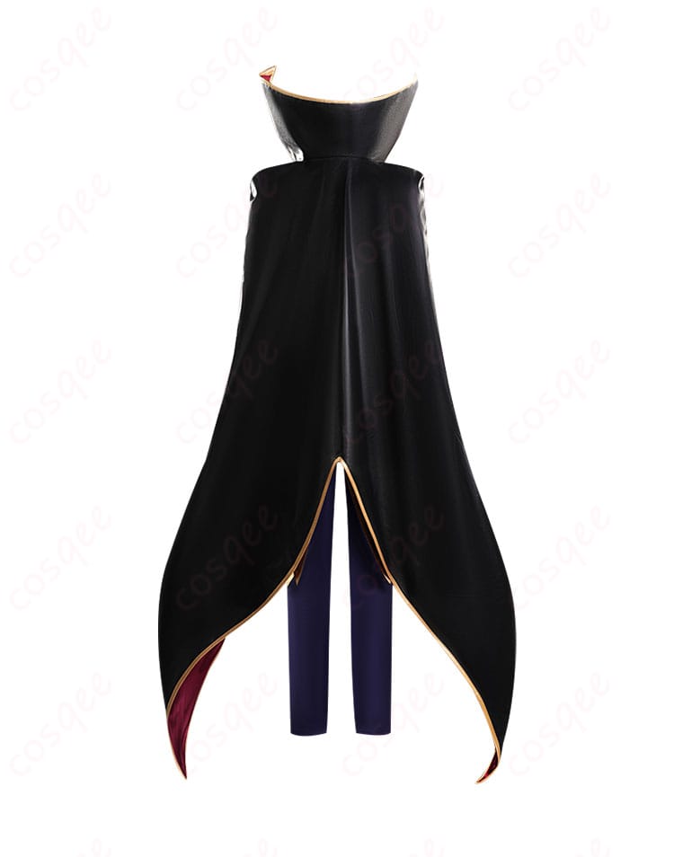 ルルーシュ・ランペルージ コスプレ衣装 黒の騎士団版の背面図。美しいデザインが際立つコスプレ衣装