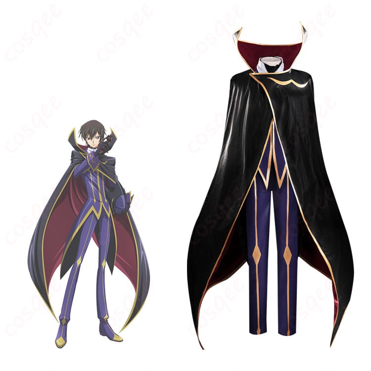 ルルーシュ・ランペルージ コスプレ衣装 黒の騎士団版とキャラクターの詳細なコスプレイメージ。コードギアス ファン必見!