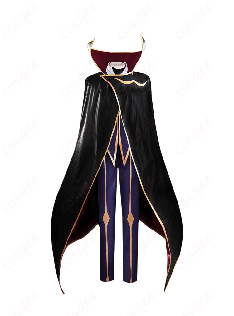 ルルーシュ・ランペルージ コスプレ衣装 黒の騎士団版の正面図。コスプレ衣装のディテールが際立つ!
