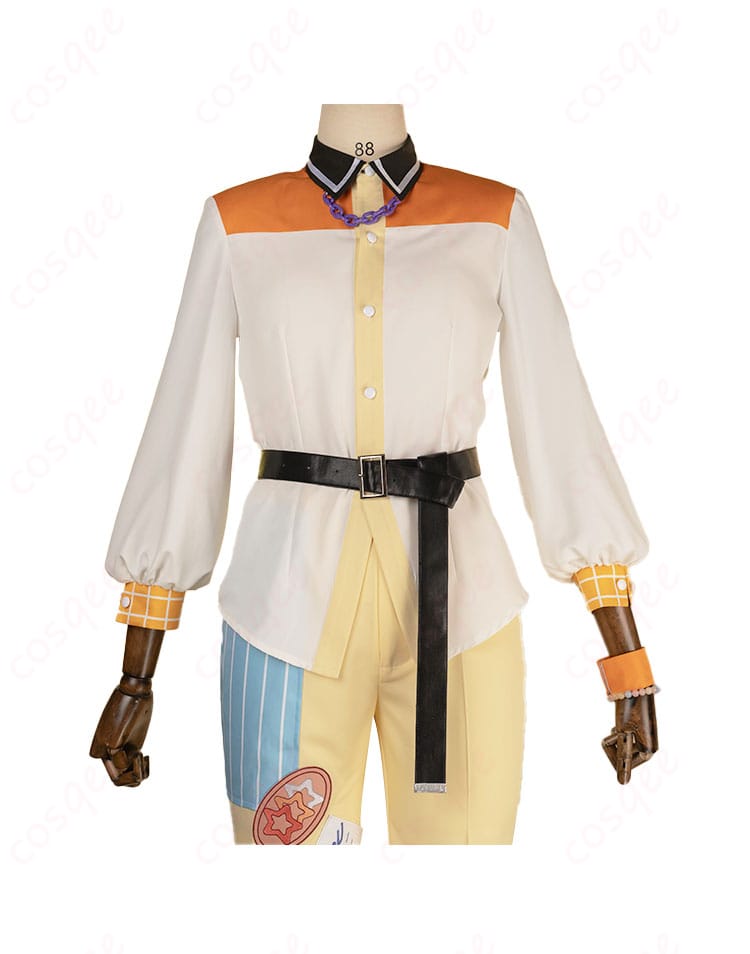 天祥院英智 コスプレ衣装 衬衫の正面のデザイン。刺繍と生地感が高品質で再現。