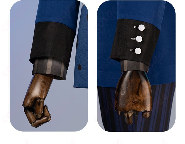 袖口の装飾部分。手元に視線が集まる美しいデザインです。