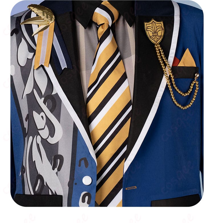 ネクタイの装飾部分。高品質な生地と丁寧な仕上げが特徴です。