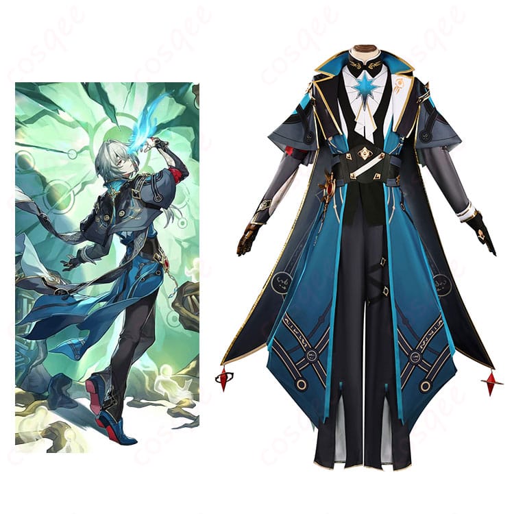 アナイクスのコスプレ衣装とキャラクター『スターレイル』の人物デザインを再現した画像。忠実再現された衣装のディテールが魅力的。