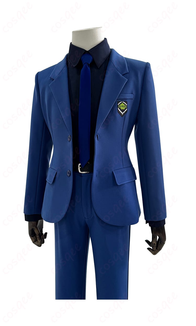 ブルーロック潔世一コスプレ衣装の右側ビュー。高品質なデザインと仕上がり。