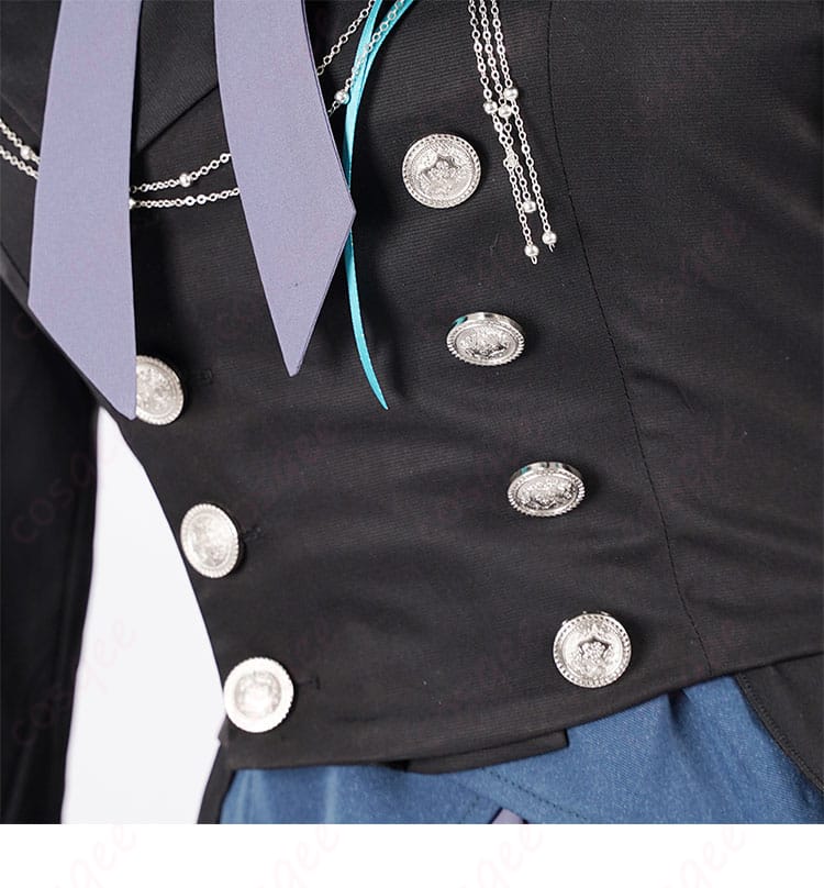 シエル・ファントムハイヴ コスプレ衣装 27巻 衣装の纽扣装飾。完璧な再現と細部のこだわり。