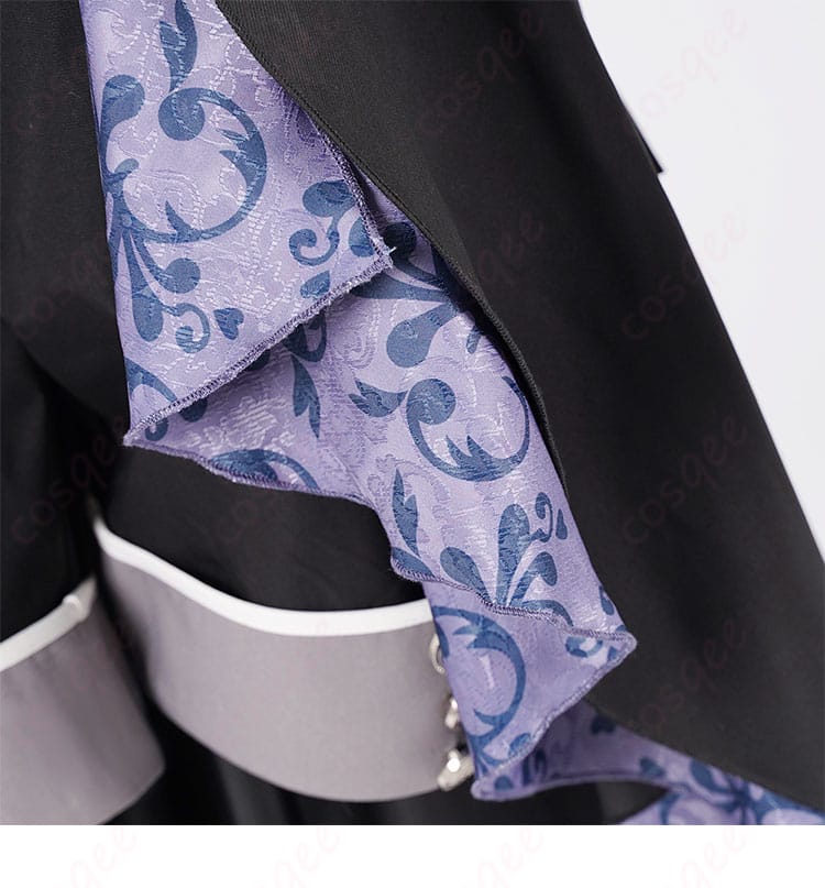 シエル・ファントムハイヴ コスプレ衣装 27巻 衣装の花柄装飾ディテール。細かい刺繍でキャラクターを再現。