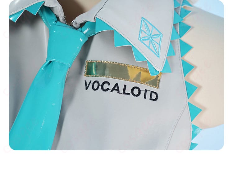 初音ミク コスプレ衣装のネクタイ装飾ディテール - シャープなネクタイデザイン