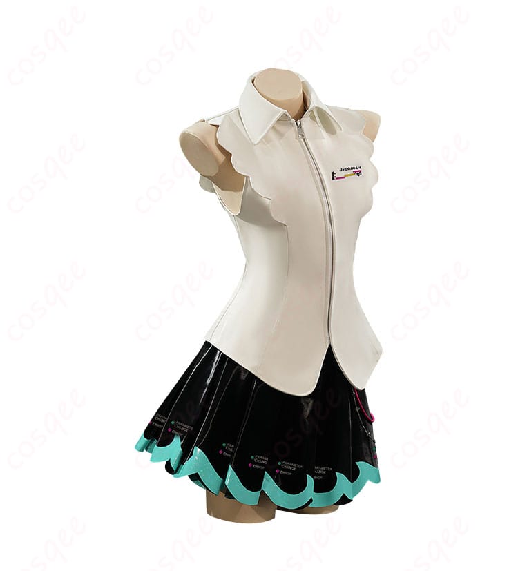 初音ミクのコスプレ衣装の側面画像。スタイリッシュなデザインが特徴です。