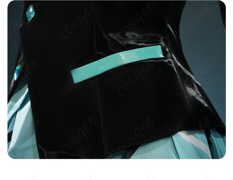 衣服のポケット装飾の詳細 - 初音ミク衣装のポケット部分。ディテールにこだわったデザイン。