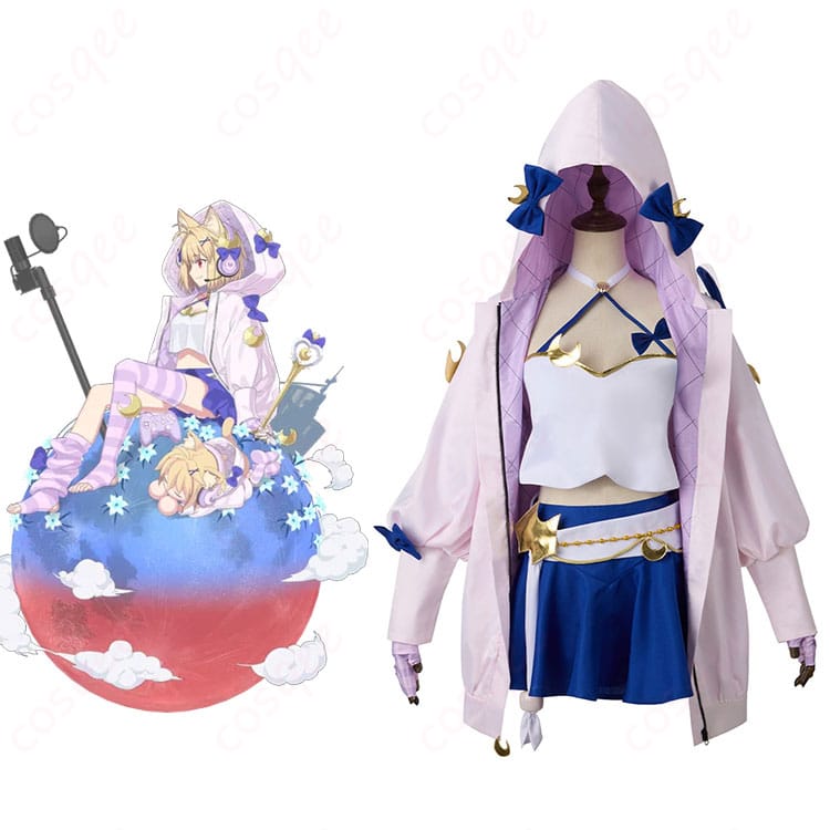 ファンタズムーン 霊基再臨 第二段階 コスプレ衣装とキャラクターのコラボ画像。FGOファン必見の忠実再現!