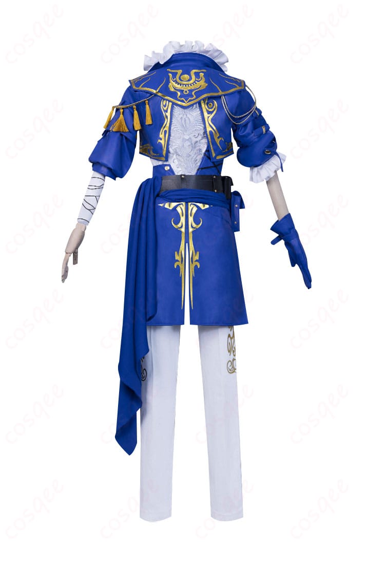 アイデンティティVの囚人(ルカ・バルサー)コスプレ衣装の背面。背中のディテールも完璧に再現。