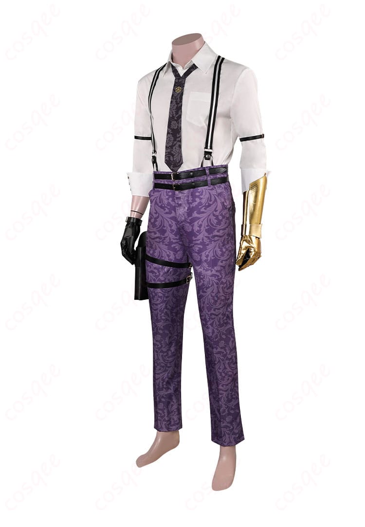 ヴィンセント・ヴァレンタイン コスプレ衣装の左側からの視点。高品質な素材とデザインが際立っています。