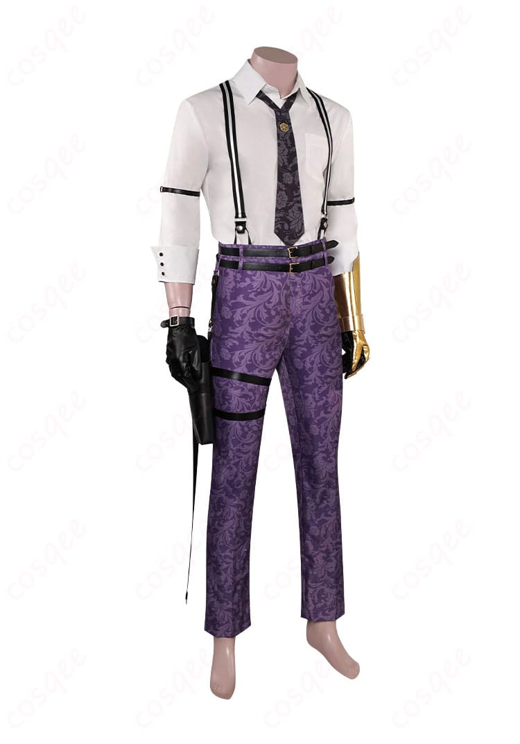 ヴィンセント・ヴァレンタイン コスプレ衣装の右側からの視点。フィット感とリアルなディテールに注目。