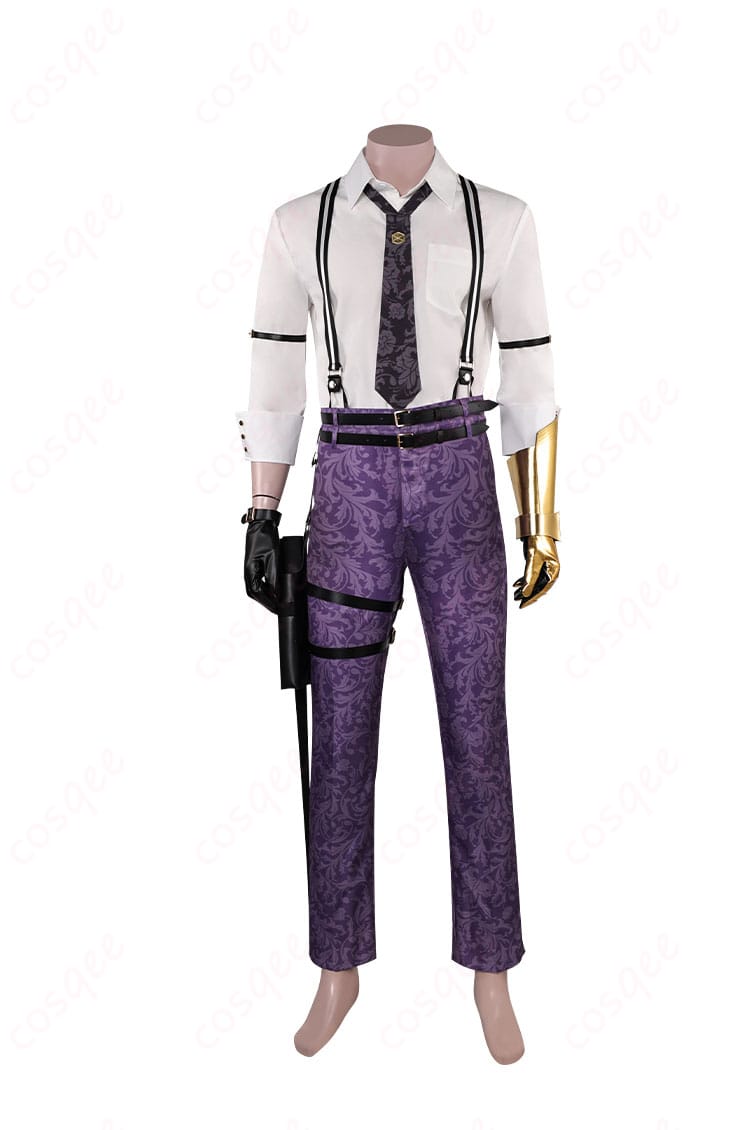 ヴィンセント・ヴァレンタイン コスプレ衣装の正面。ファイナルファンタジーVIIの忠実再現、詳細なデザインが特徴です。